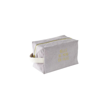 Trousse cube Belle poivre rose GM - Le Mas de Lonne