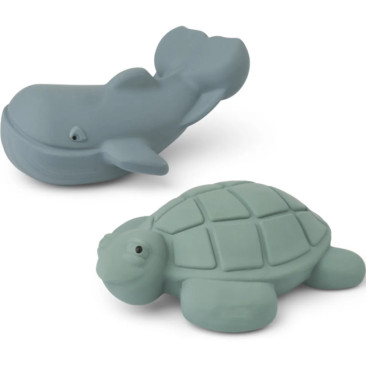 Jeu de bain caoutchouc baleine et tortue - Le Mas de Lonne