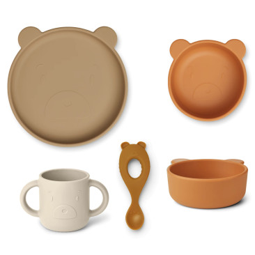 Coffret repas silicone Mr Bear - Le Mas de Lonne