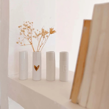 Mini vases "Love" x4 - Le Mas de Lonne