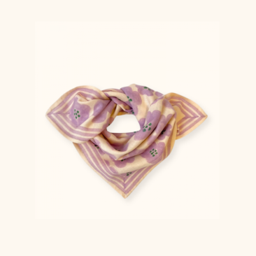 Small foulard Manika Flora bold lavande - Le Mas de Lonne