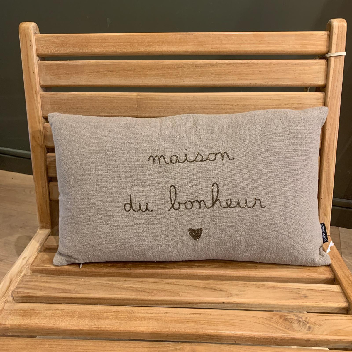 Coussin Lucien "Maison du bonheur" - Le Mas de Lonne