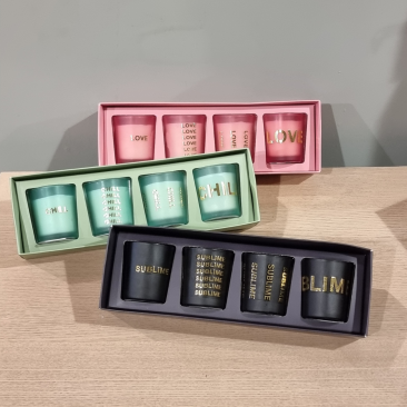 Coffret 4 bougies message- Le Mas de Lonne