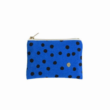 Pochette Polka bleu mecano - Le Mas de Lonne